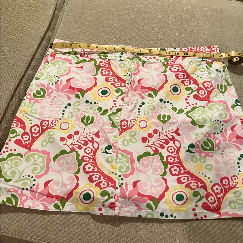 White Stag Pink and Green Floral Skirt